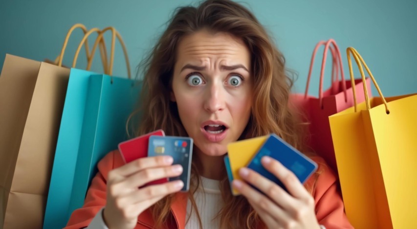 Person reviewing credit card debt settlement costs