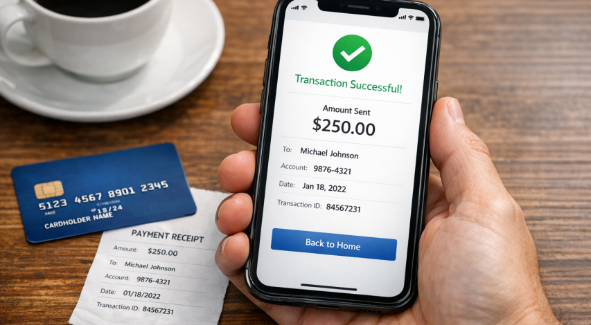 Person swiping credit card at terminal