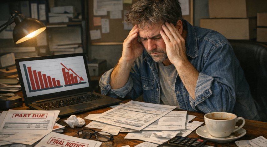 Frozen credit card with rising processing fees