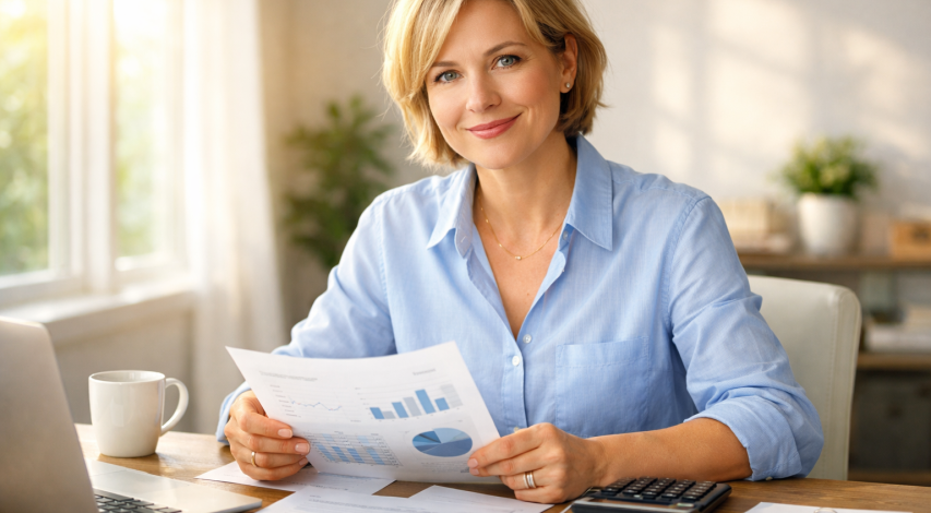 Person reviewing credit score on phone