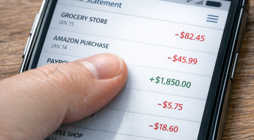 Clear credit card statement with recognizable descriptor