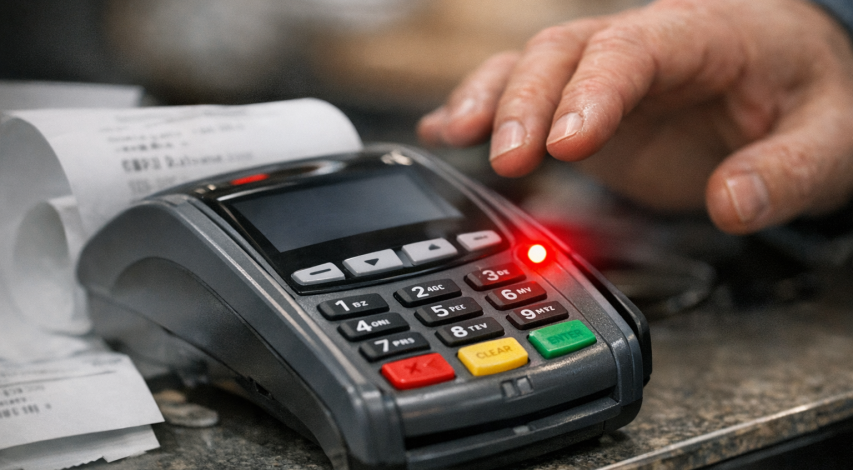 Flagged incorrect transaction code on screen