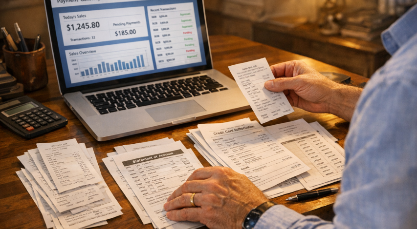 Merchant gathering documents to dispute chargeback