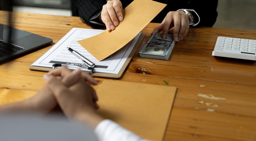 Merchant reviewing transaction dispute documentation
