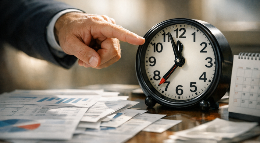 Timeline showing duplicate payment processing stages