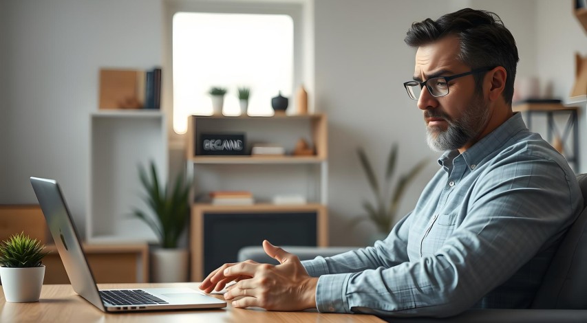 Frustrated customer holding defective product