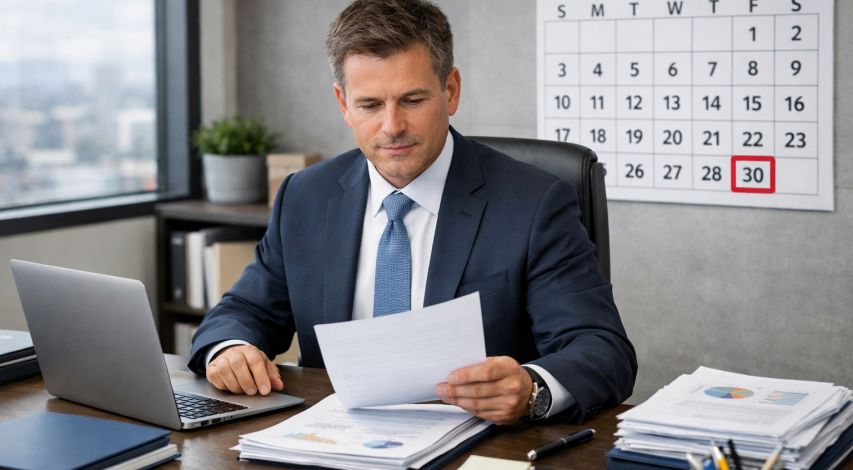 Person reviewing chargeback dispute documents carefully