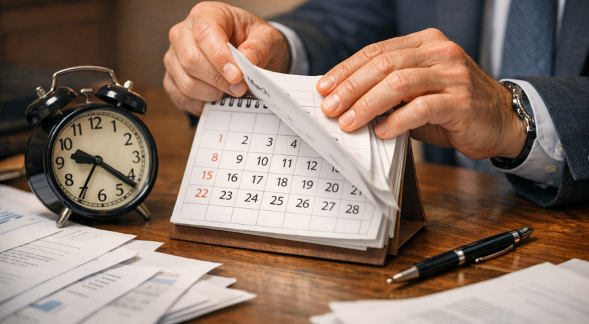 Timeline showing key A02 dispute dates