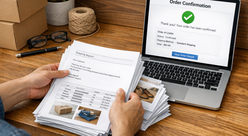 Business owner preparing chargeback dispute documents