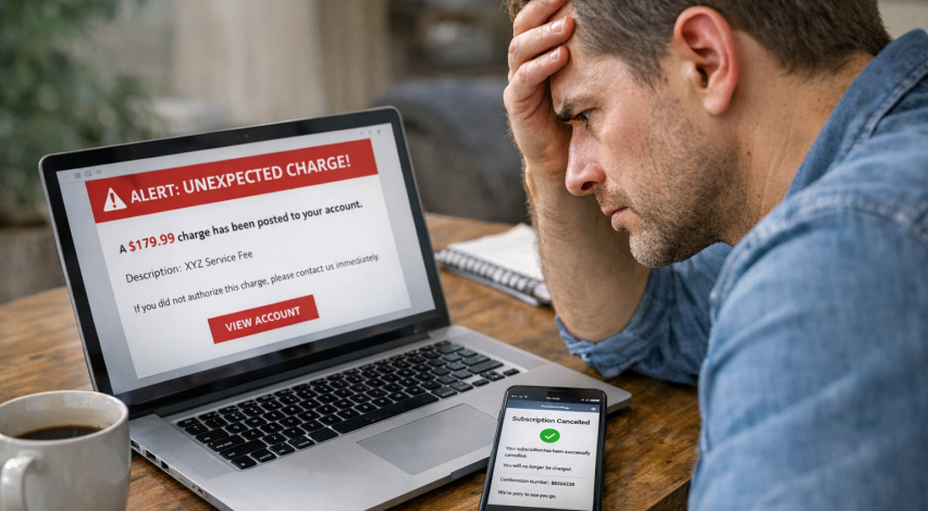 Cancelled subscription still being billed notification