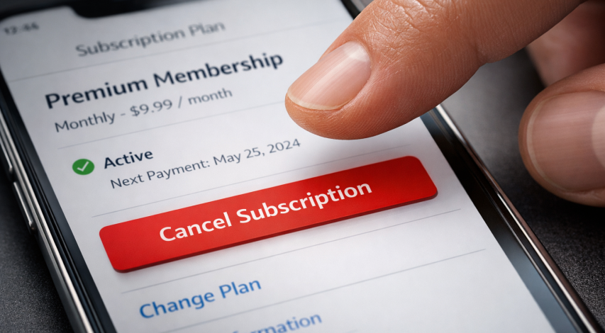 Legal documents and cancellation policy papers