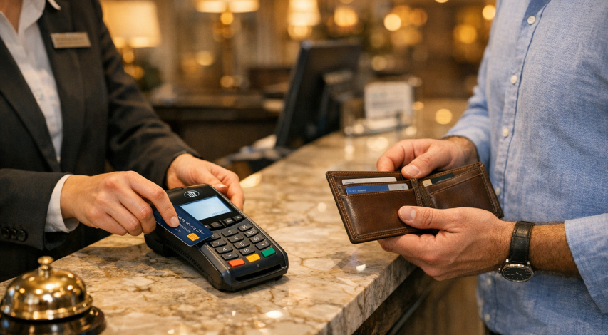 Credit card charge exceeding authorized amount illustration
