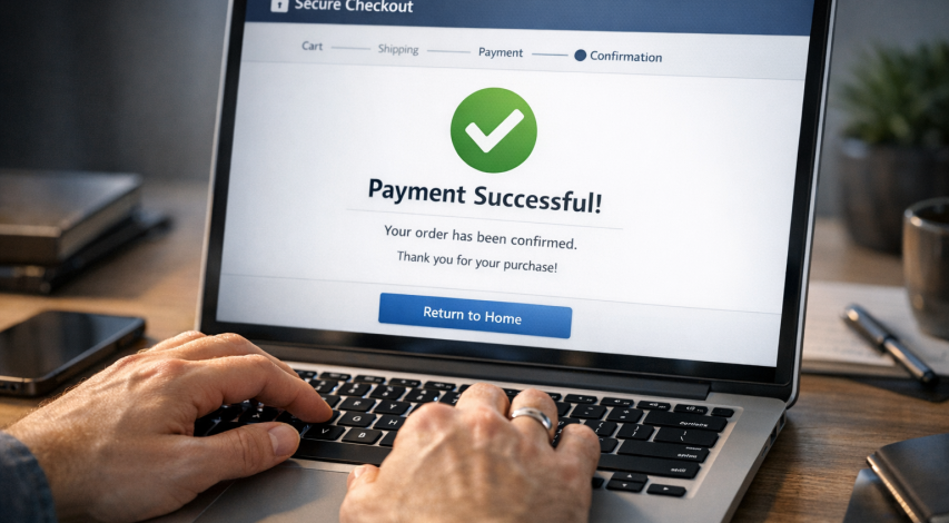 Merchant reviewing online fraud prevention strategies