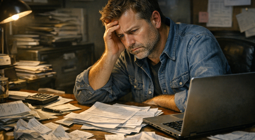 Frustrated person disputing a valid credit card charge