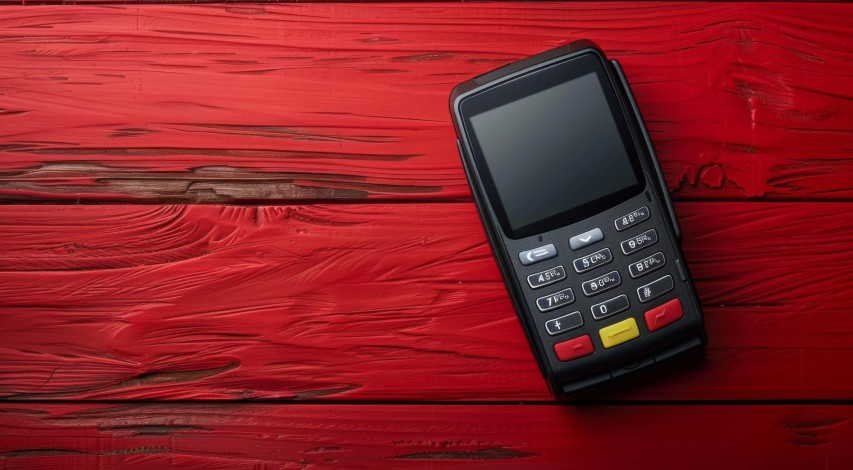 Merchant using chip card payment terminal