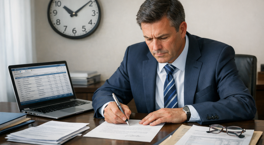 Person writing a formal rebuttal letter