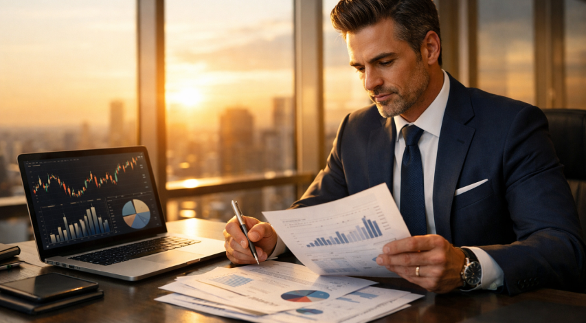 Business professional reviewing chargeback prevention strategy