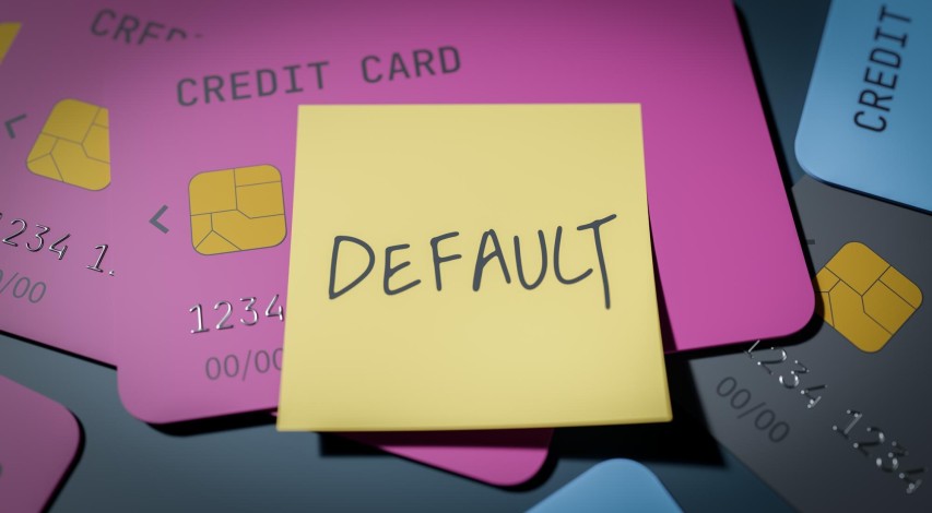 Person holding declined credit card payment notice