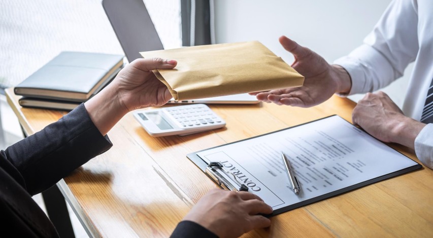 Merchant reviewing chargeback dispute documents carefully