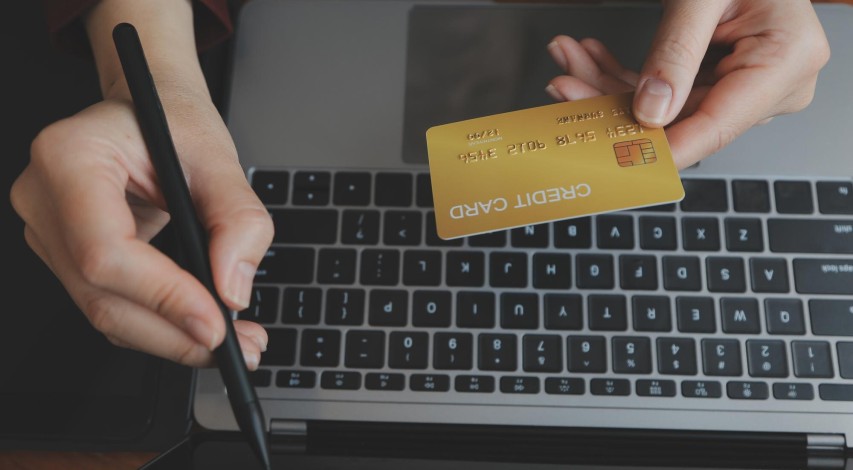 Fraudster testing stolen card numbers online