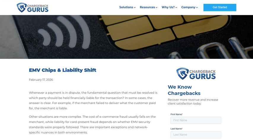 Chargeback liability shift explained with diagram