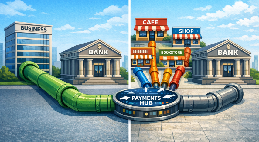 Side-by-side comparison of payment processing methods