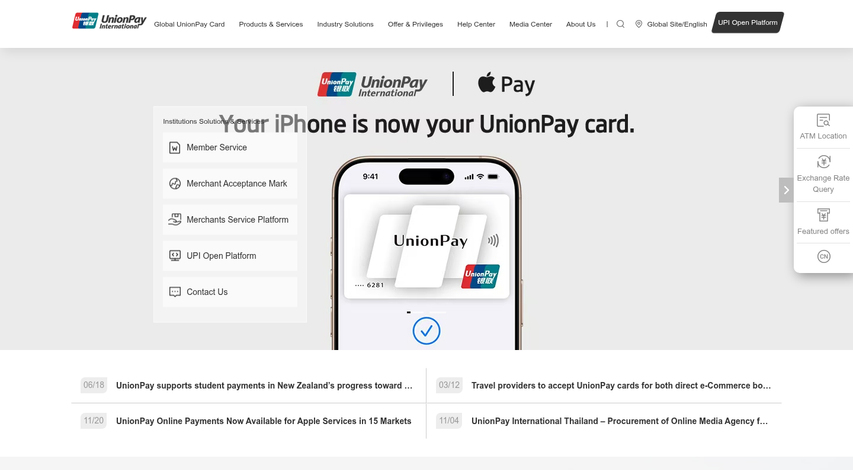 Map showing domestic card scheme regions