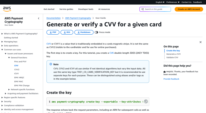 Bank server generating encrypted CVV security codes