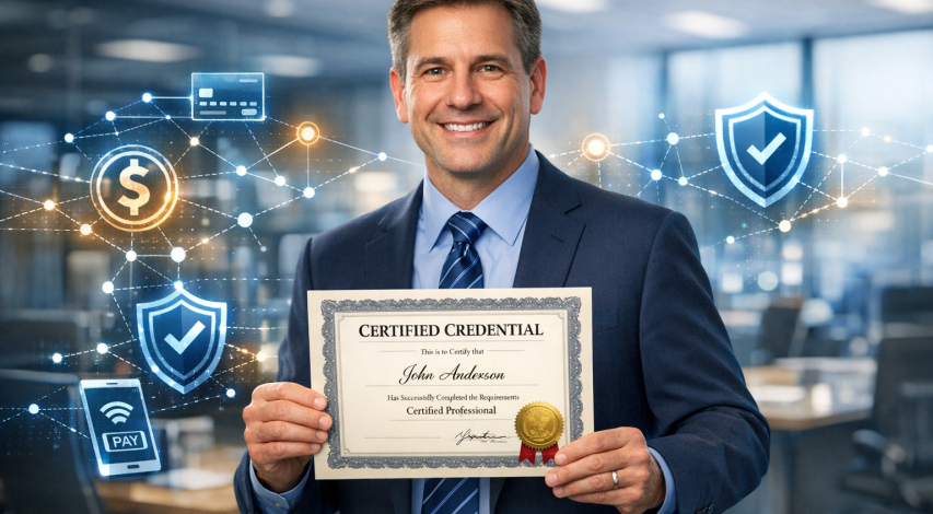 Fraud professional receiving CPFPP certification award
