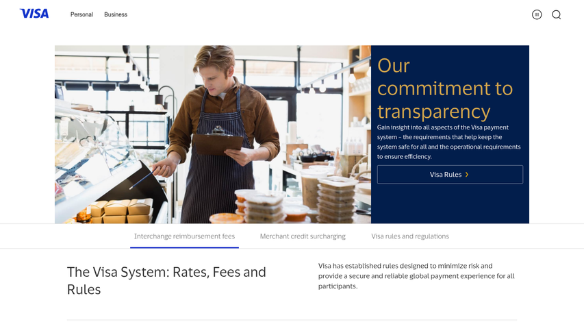 Sample merchant statement with line items