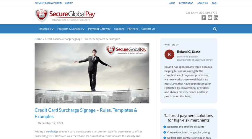 Credit card surcharge process diagram illustration