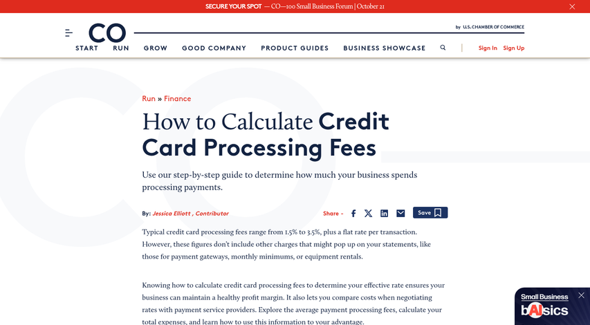 Business owner adding surcharge sign at checkout